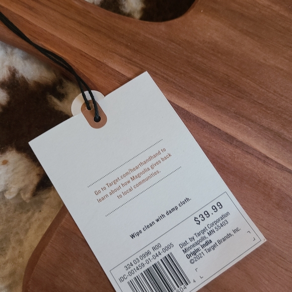 Hearth & Hand with Magnolia Large Wood Paddle Serve Board with Handles - Picture 3 of 5